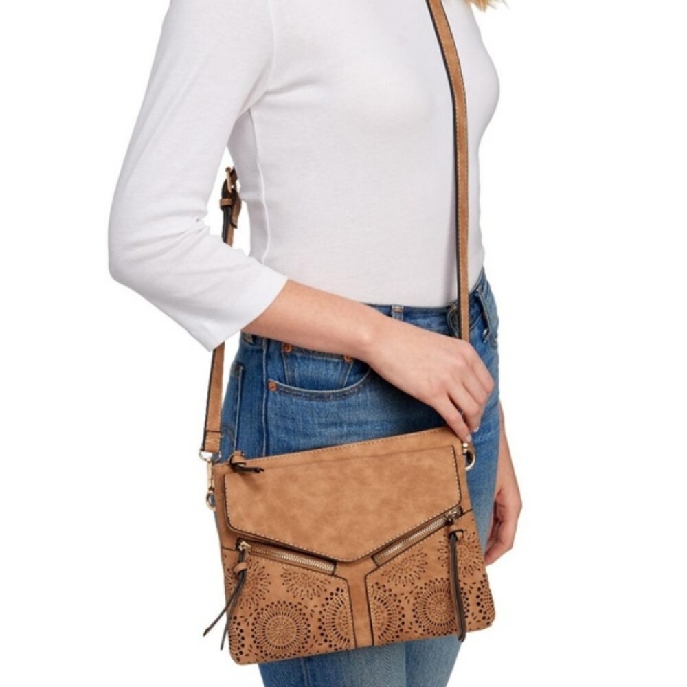 VIOLET RAY Cognac Crossbody Bag - Picture 5 of 8